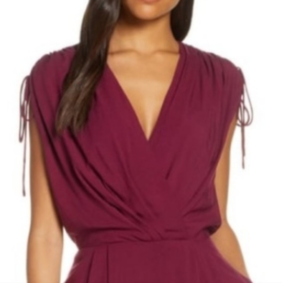 GAL Meets Glam Luella Ruched Shoulder Crop Wide Leg Jumpsuit - Picture 3 of 16